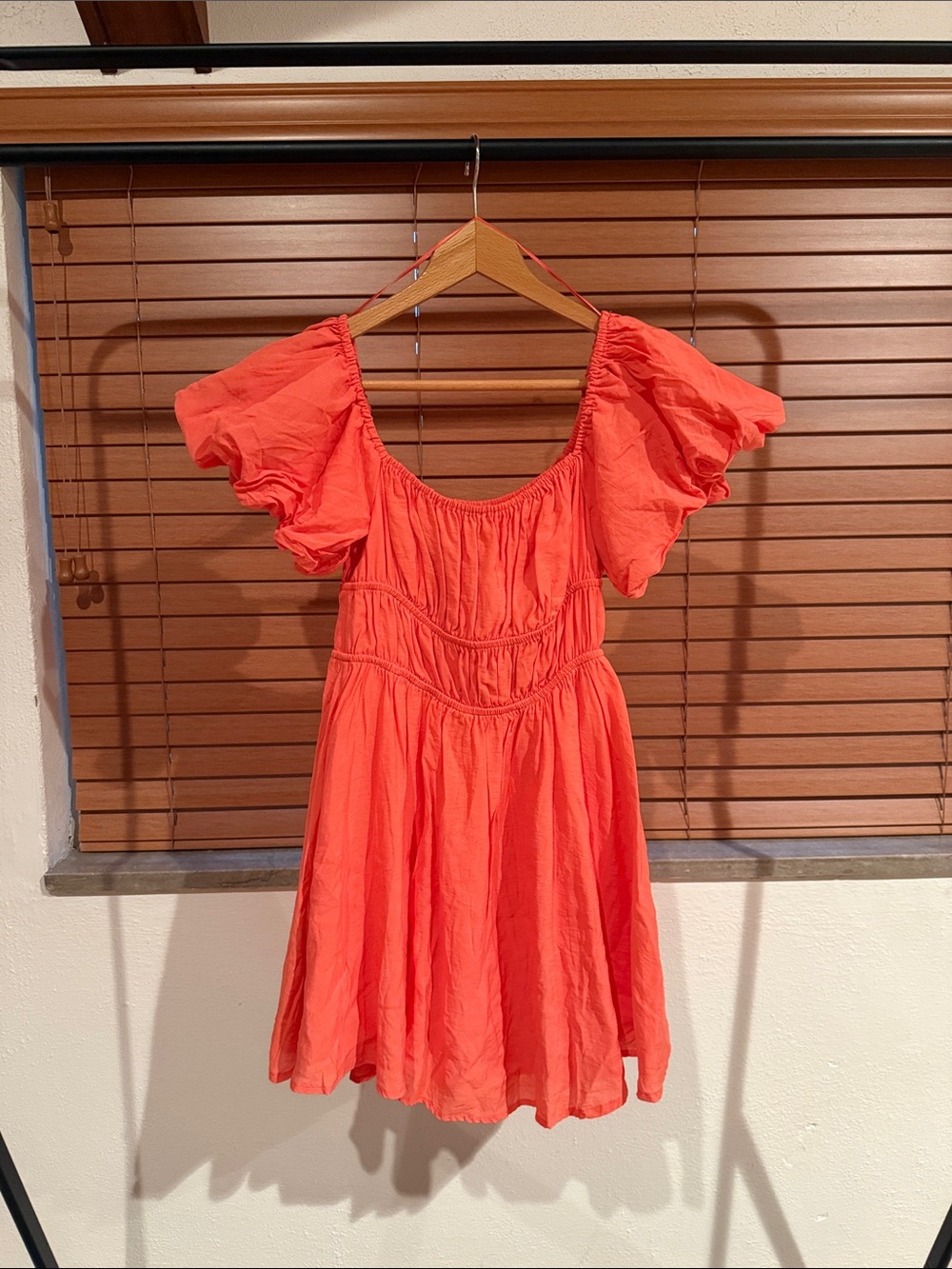 Puffy Sleeved Mini Dress